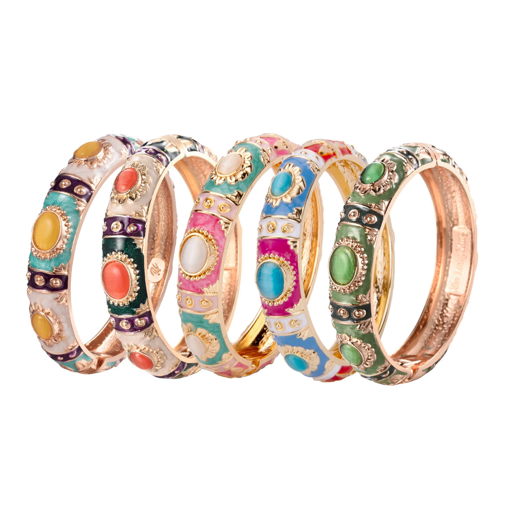Enamel Bracelet For Women Bangle On Hand Hawaiian India Cloisonne African Jewelry Women's Hand Bracelets Bohemian Designer Gifts