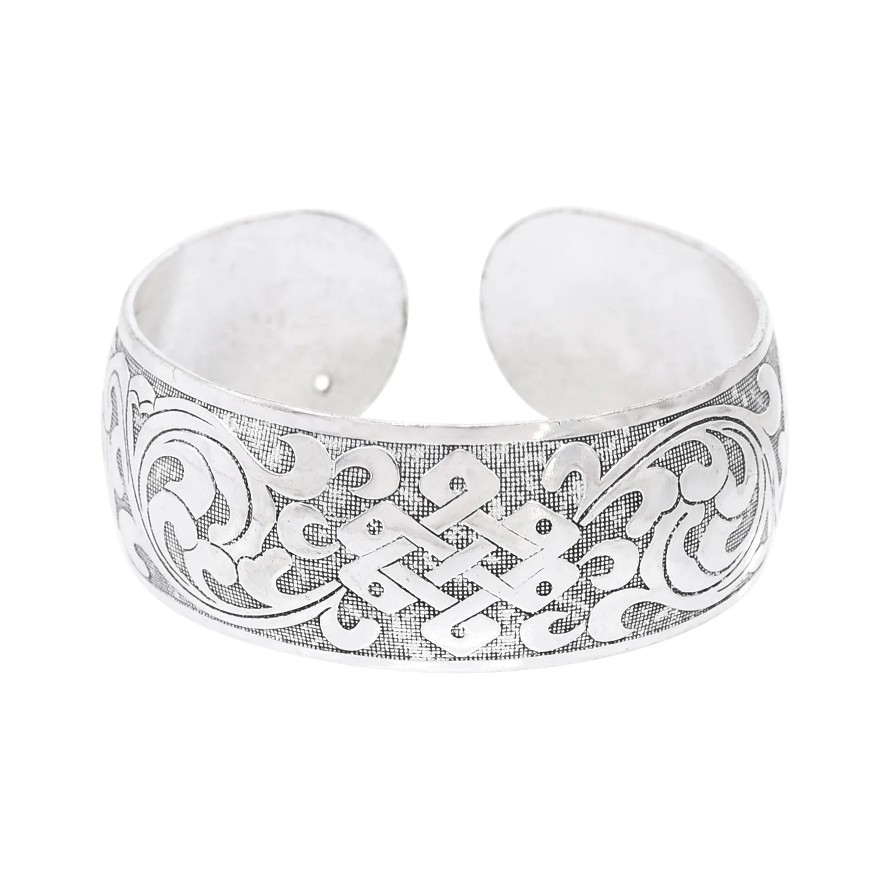 Classic Vintage Silvery Tibet Cuff Bracelet For Women Boho Ethnic Metal Carved Flower Bangles Gypsy Tribal Afghan India Jewelry