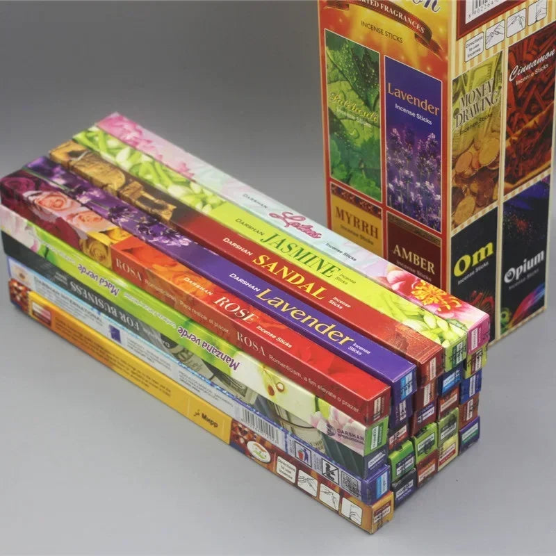 10/25 box/lot Smell India Stick Incense Tibetan Lavender White sage Sandalwood Natural Home Fragrance Household Indoor Clean Air