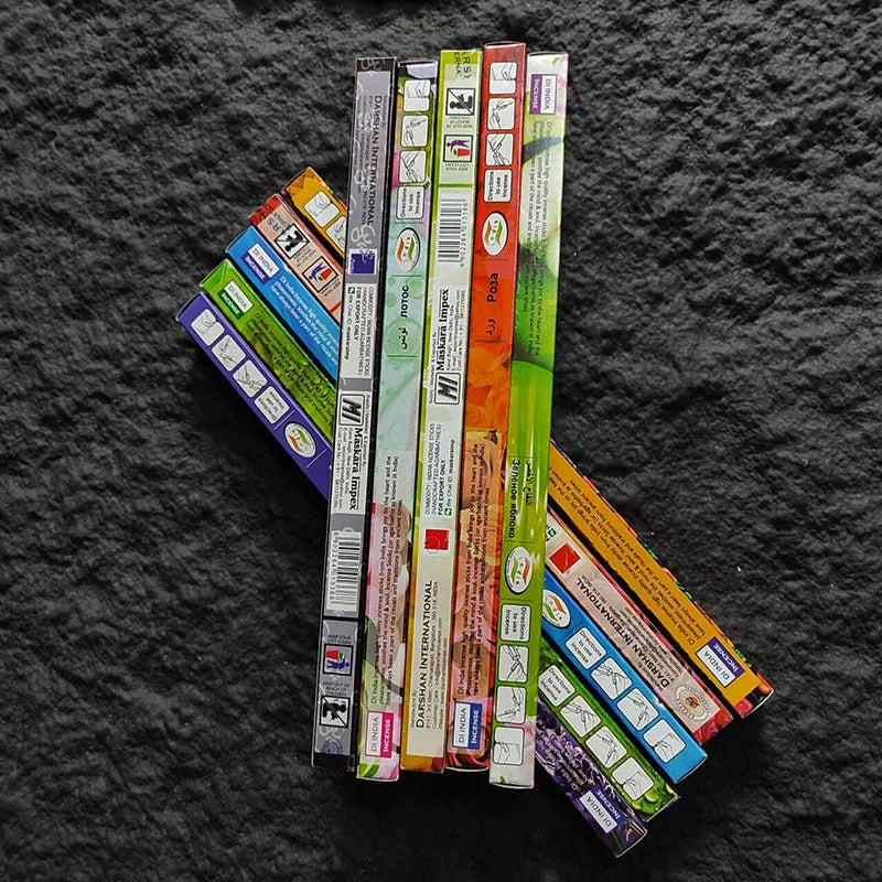 10/25 box/lot Smell India Stick Incense Tibetan Lavender White sage Sandalwood Natural Home Fragrance Household Indoor Clean Air